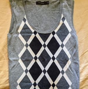 argyle sweater tank top